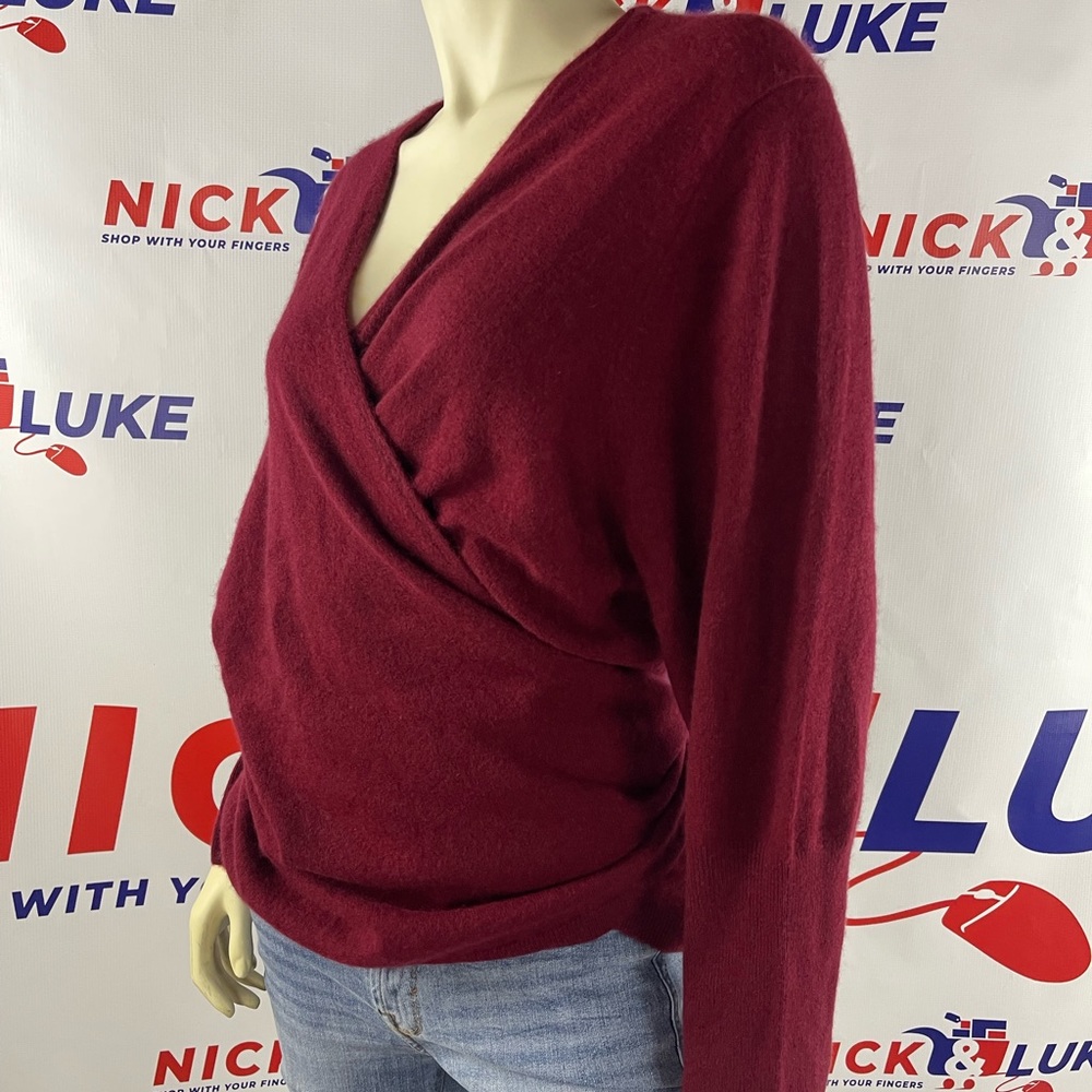Naadam Soft Collection – 100% Cashmere Cross Top Blouse with Waist Belt